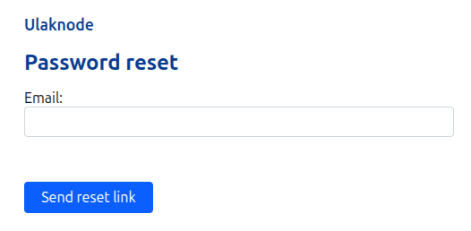 Ulaknode password reset portal